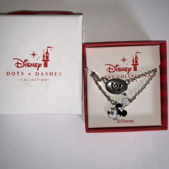 Disney Parks Minnie Necklace Dots & Dashes NEW - Picture 2 of 3